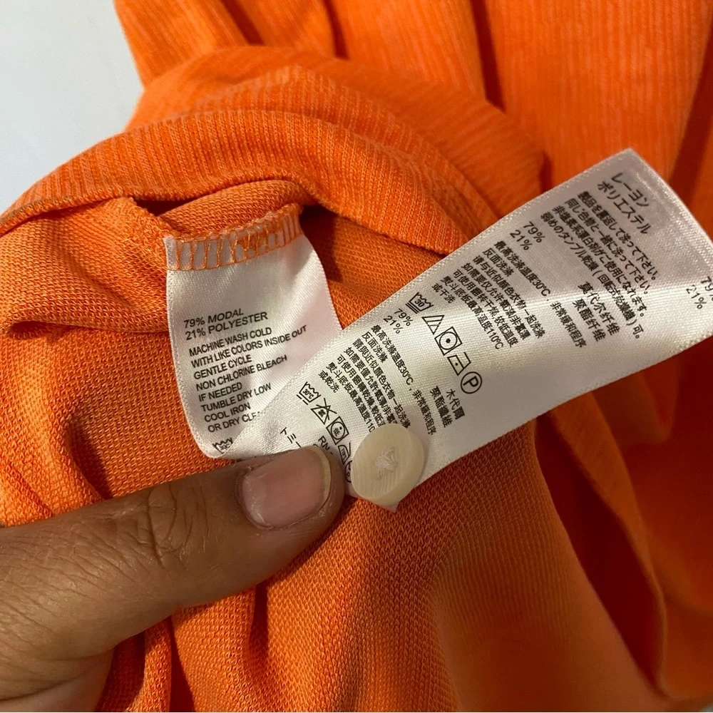 Tommy‎ Bahama Men's Polo Shirt Size Large Modal-blend Orange Casual Bright Color